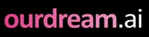 The logo for ourdream.ai in pink and white text.